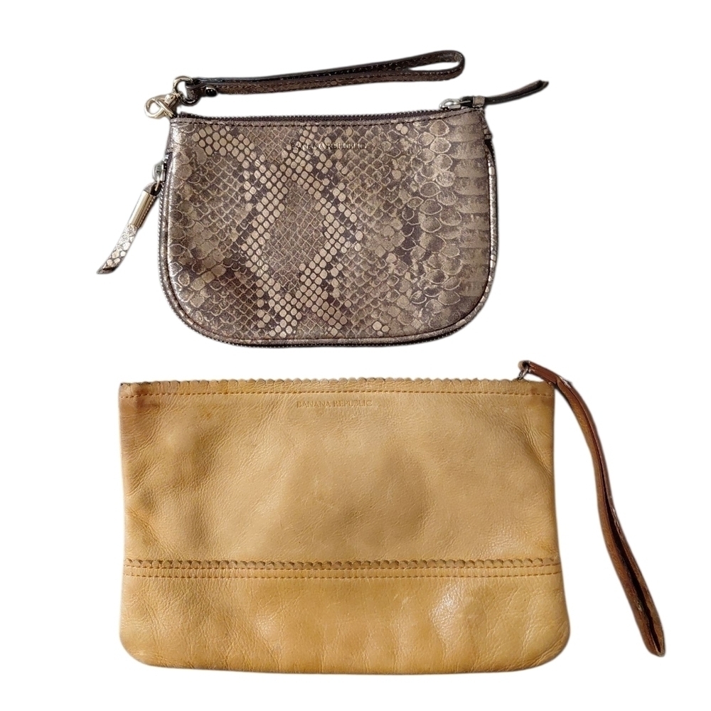 Banana Republic Leather Wristlet Clutches